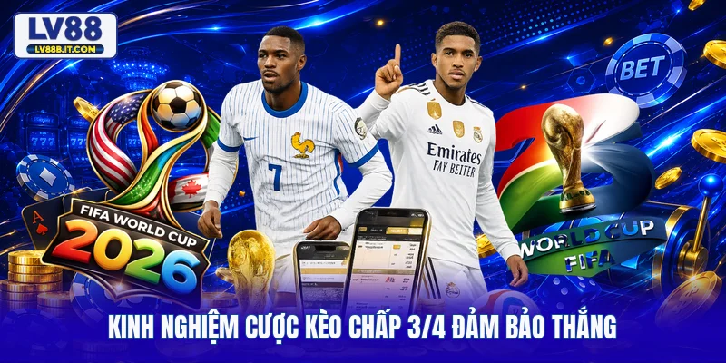 Kinh nghiệm cược kèo chấp 3/4  đảm bảo thắng